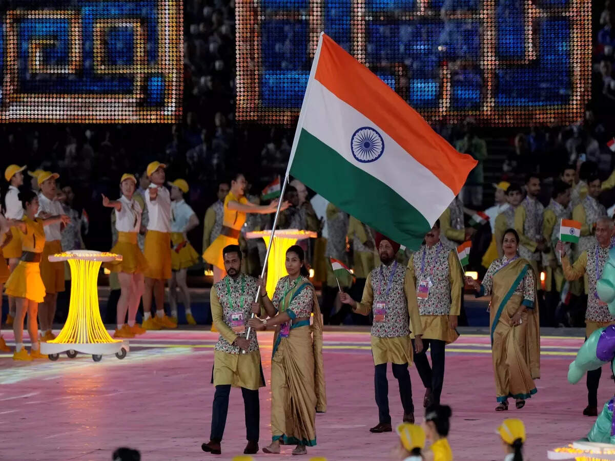Asian Games 2023 opening ceremony: Harmanpreet Singh and Lovlina Borgohain lead Indian contingent, see pictures