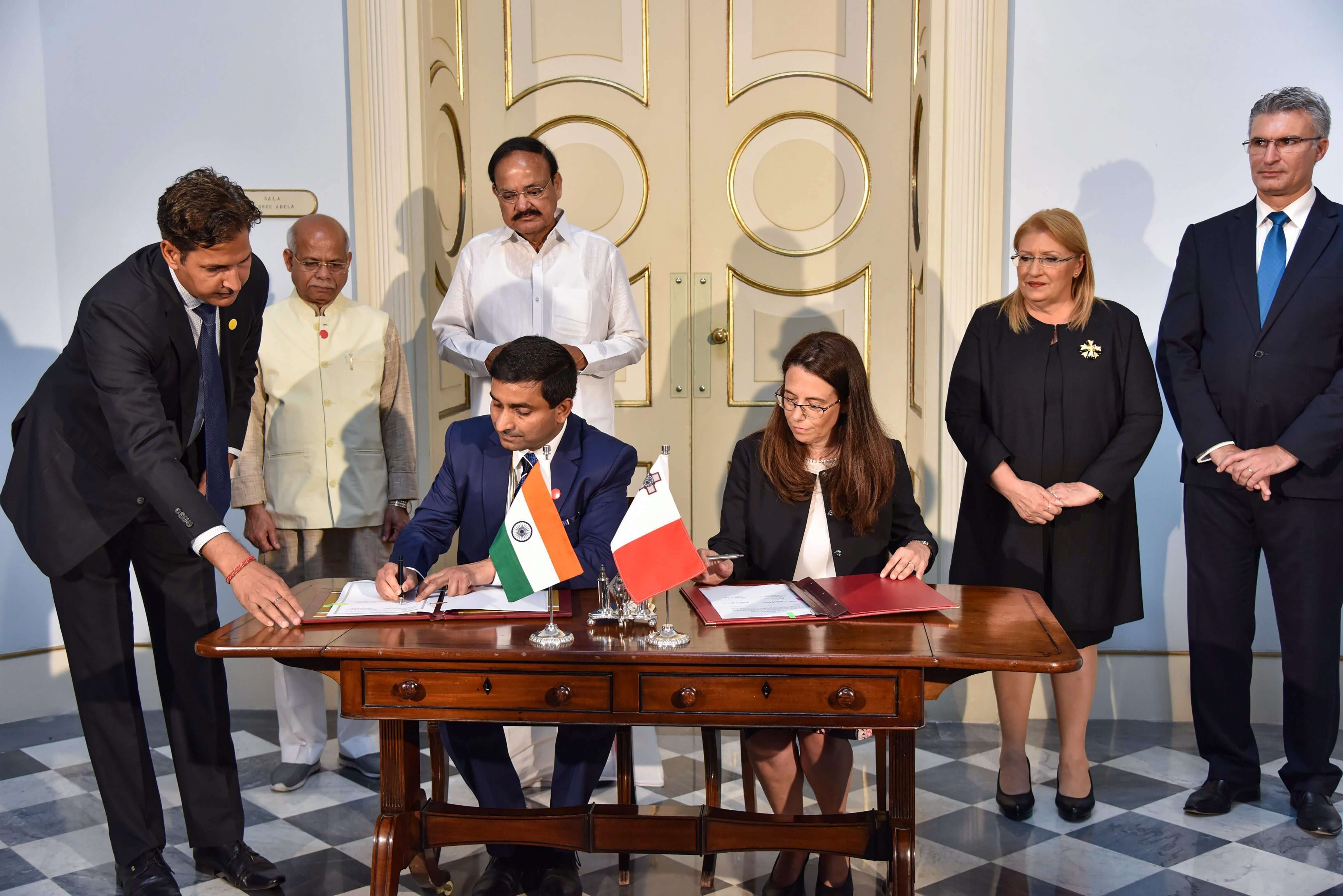 Vice President Venkaiah Naidu arrives in Romania