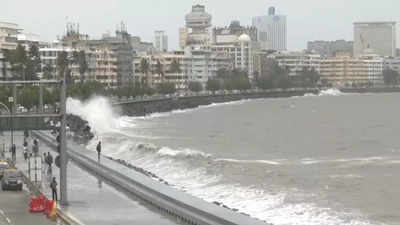 Watch: High tide hits Mumbai's Marine Drive