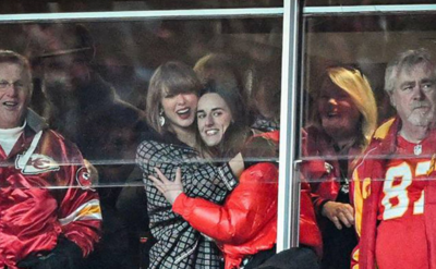 “Reppin’ T-Swift, baby! Best shirt in the world.” WNBA star Caitlin Clark sports Taylor Swift to make a fashion statement
