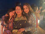 Kareena & Karisma Kapoor make a statement in 'black' at b'day party of Malaika-Amrita Arora's mom